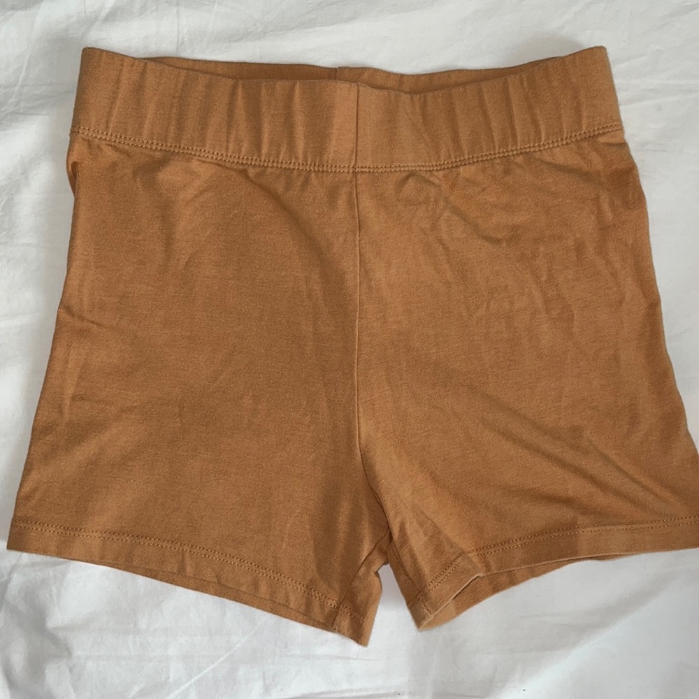 Tan biker shorts